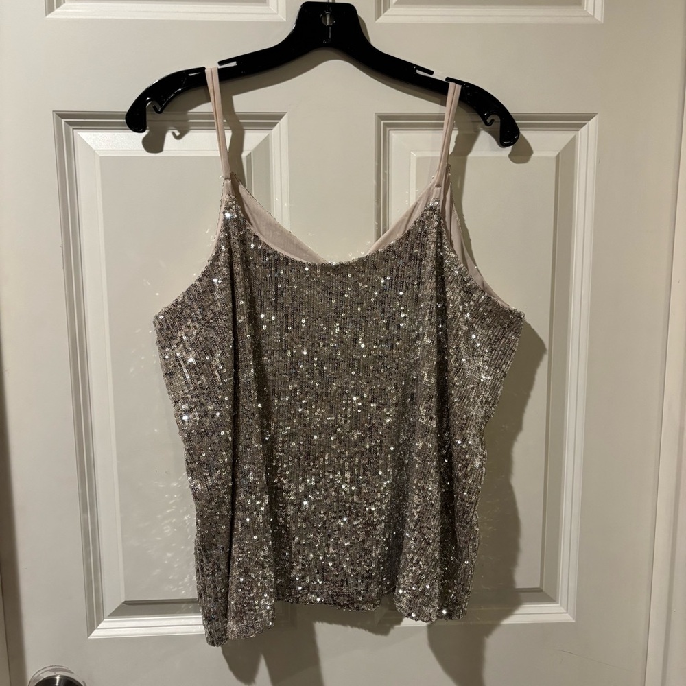 Sequin Top With Adjustable Spaghetti Straps - image 2